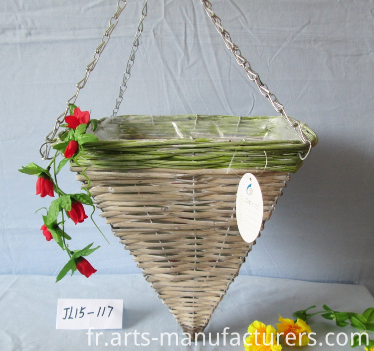 pot de fleur en rotin rattan flower pot